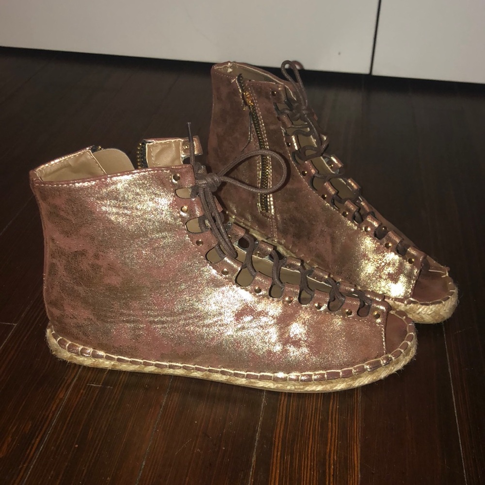 French Blu High Top Sandals/espadrilles